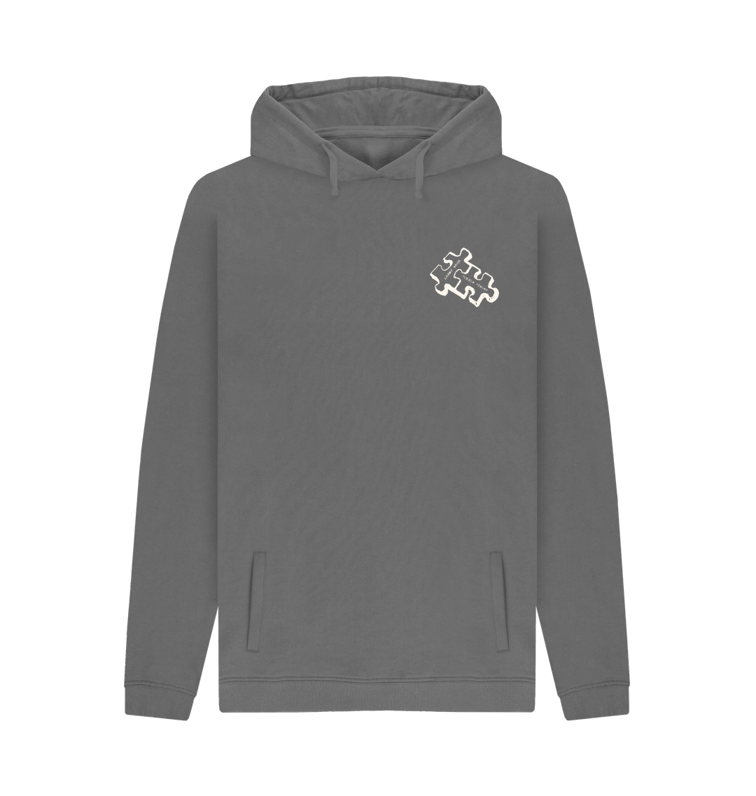 Slate Grey Puzzle Pieces Hoodie