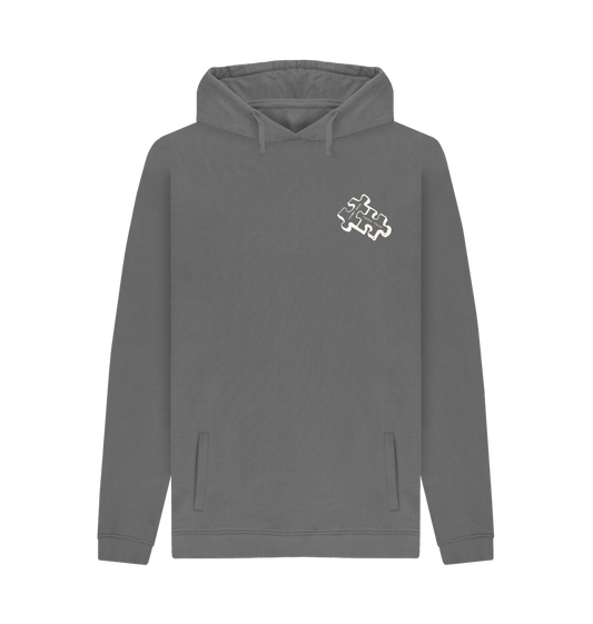 Slate Grey Puzzle Pieces Hoodie