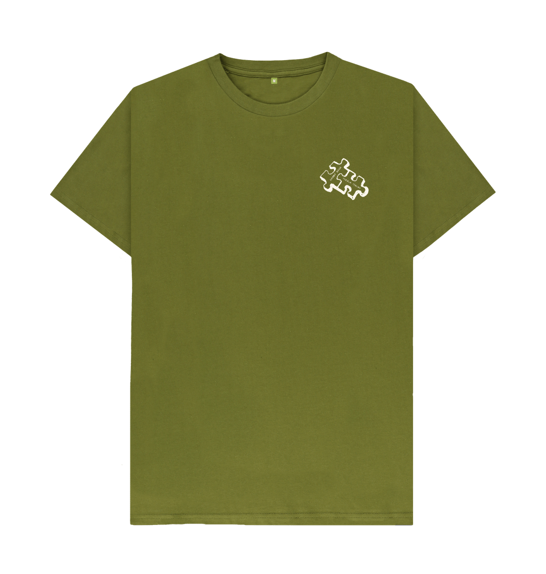 Moss Green Puzzle Pieces Tee