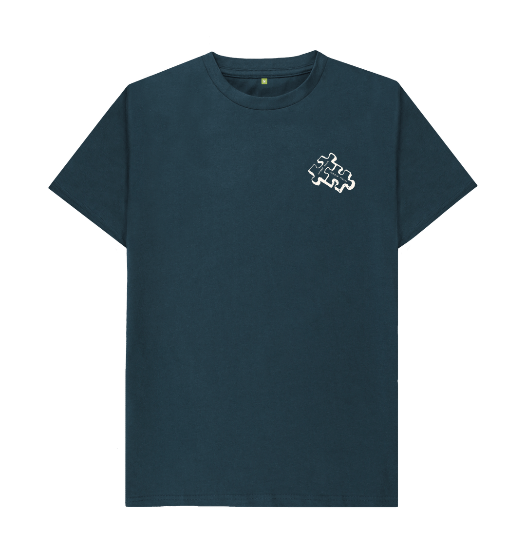 Denim Blue Puzzle Pieces Tee