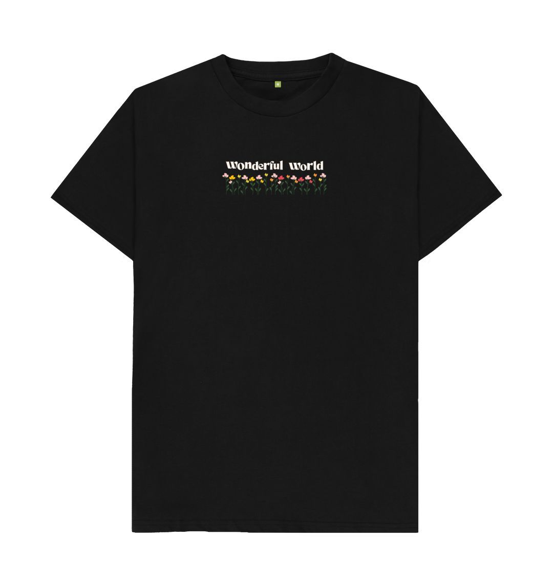 Black Wonderful World Basic Tee