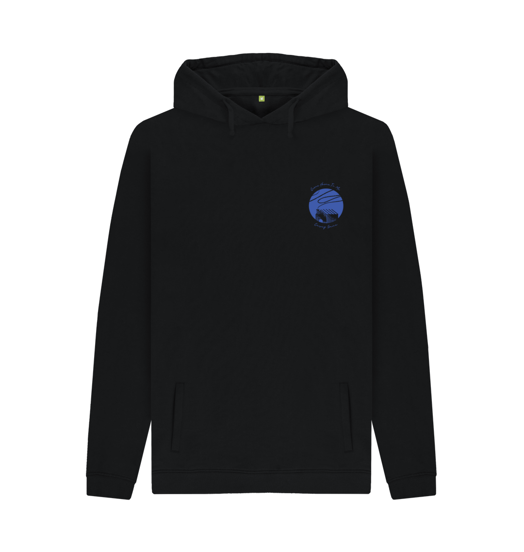 Black Printed Hoody Front