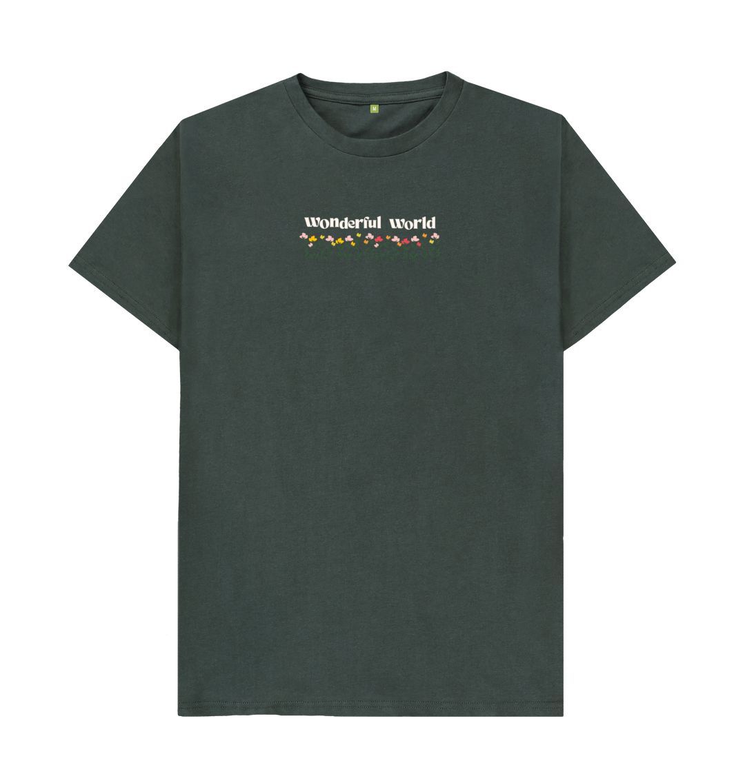 Dark Grey Wonderful World Basic Tee