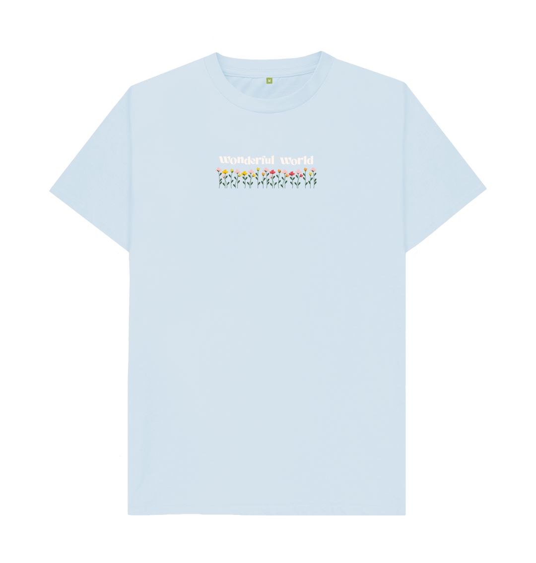 Sky Blue Wonderful World Basic Tee