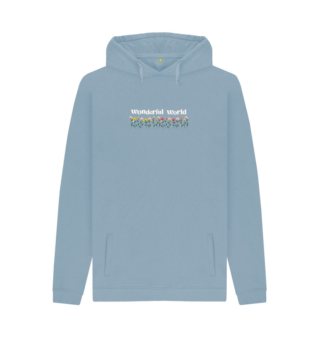 Stone Blue Wonderful World Basic Hoodie