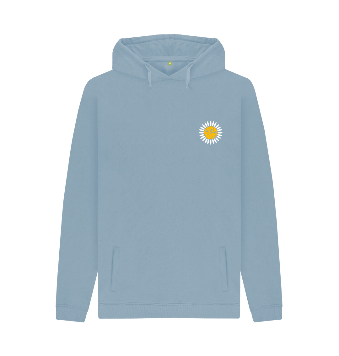 Stone Blue Printed Hoody Front