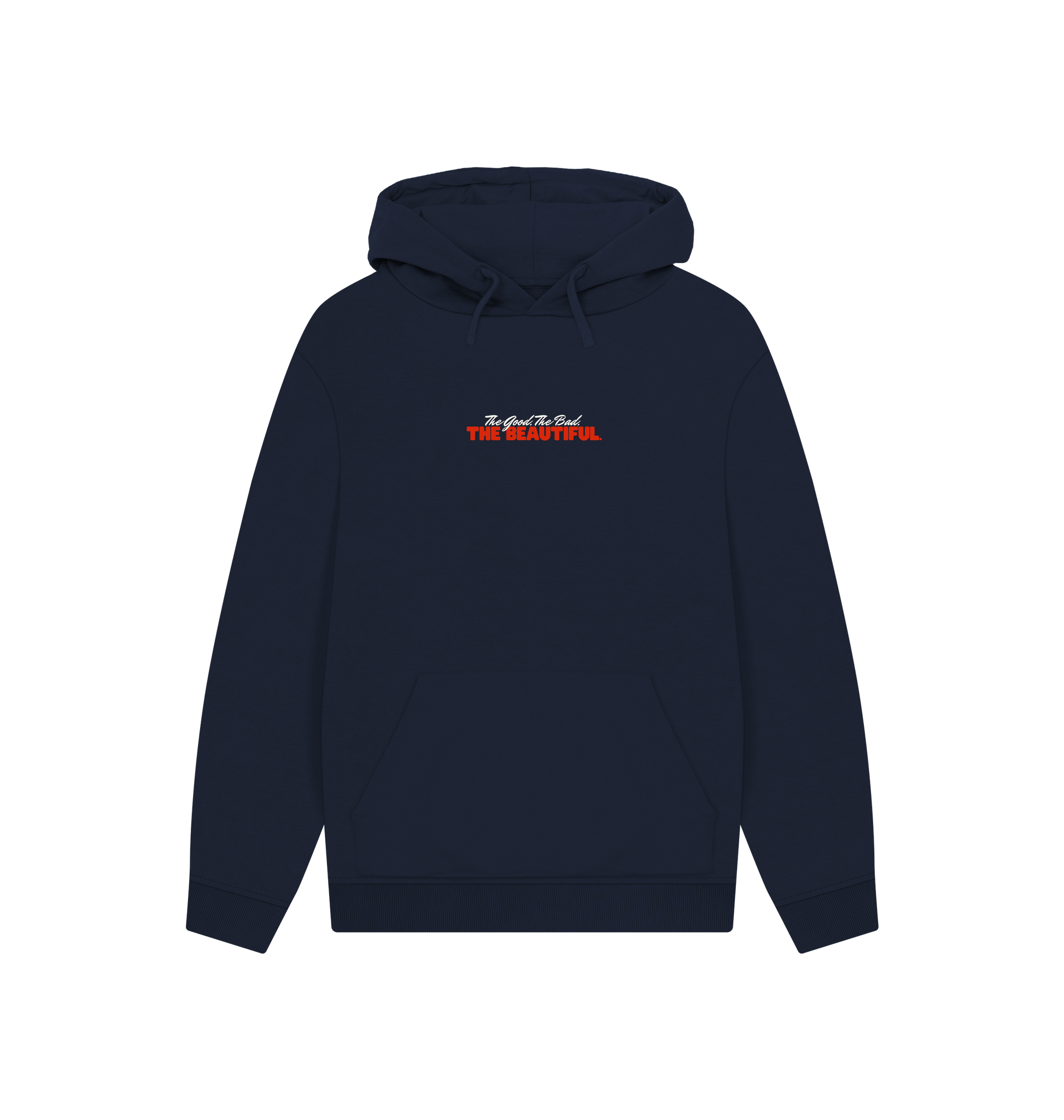 Navy Printed Hoody Front