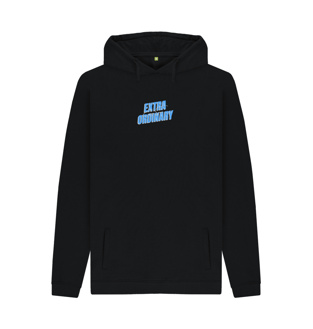 Black Printed Hoody Front
