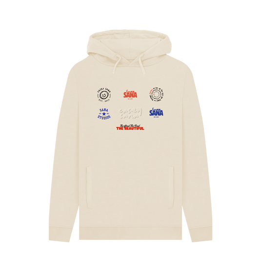 Oat Printed Hoody Front