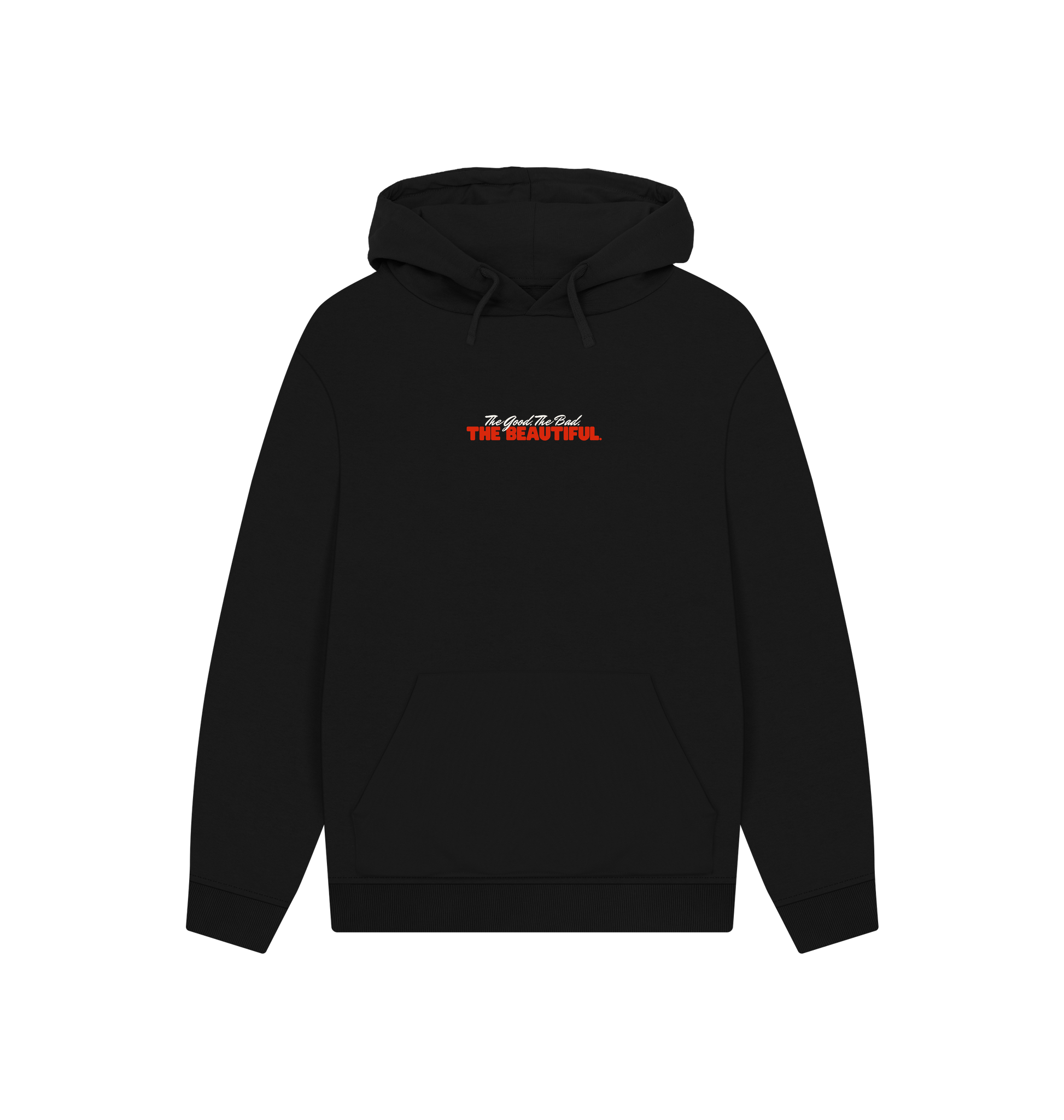 Black Printed Hoody Front