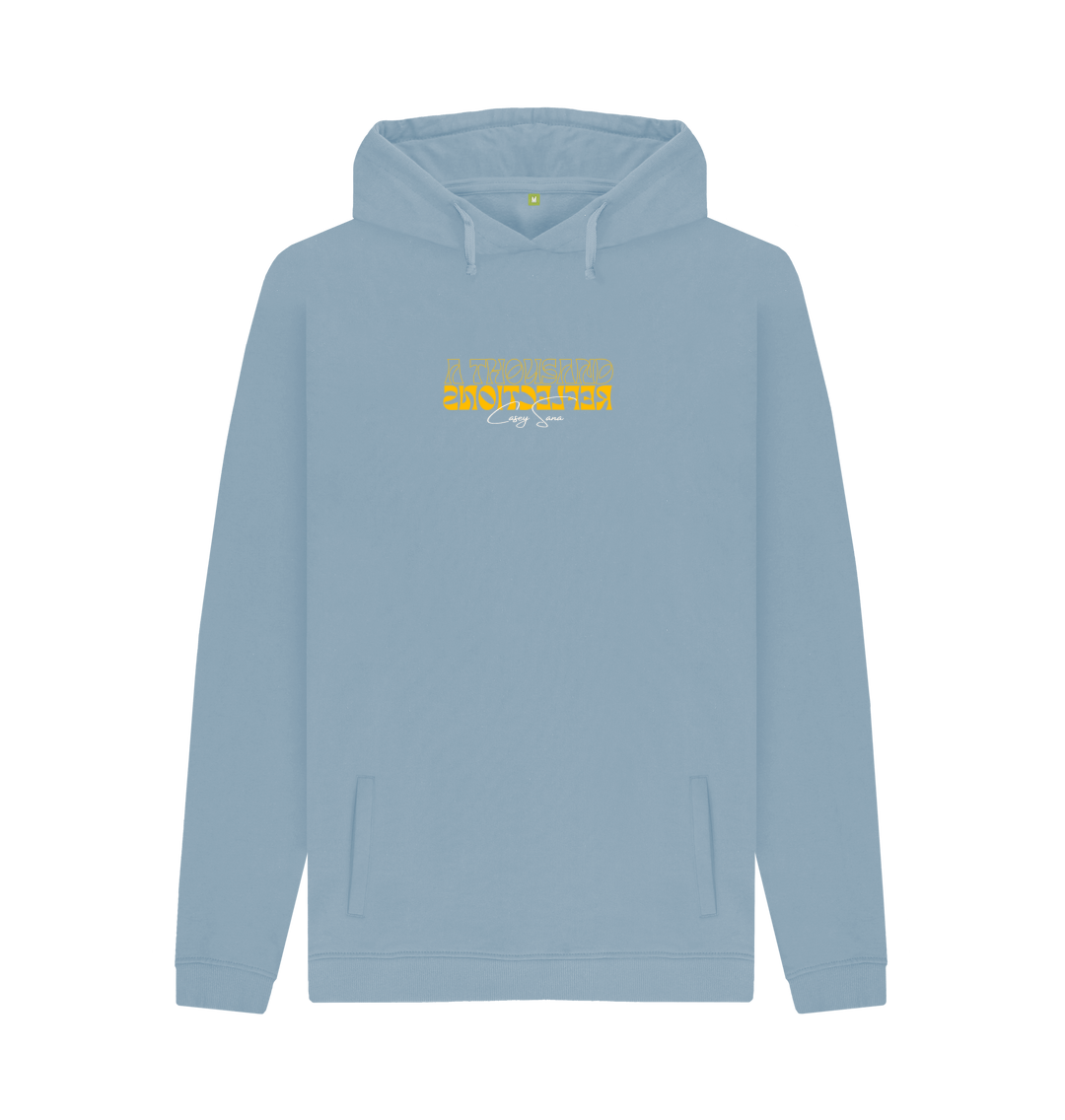 Stone Blue Printed Hoody Front