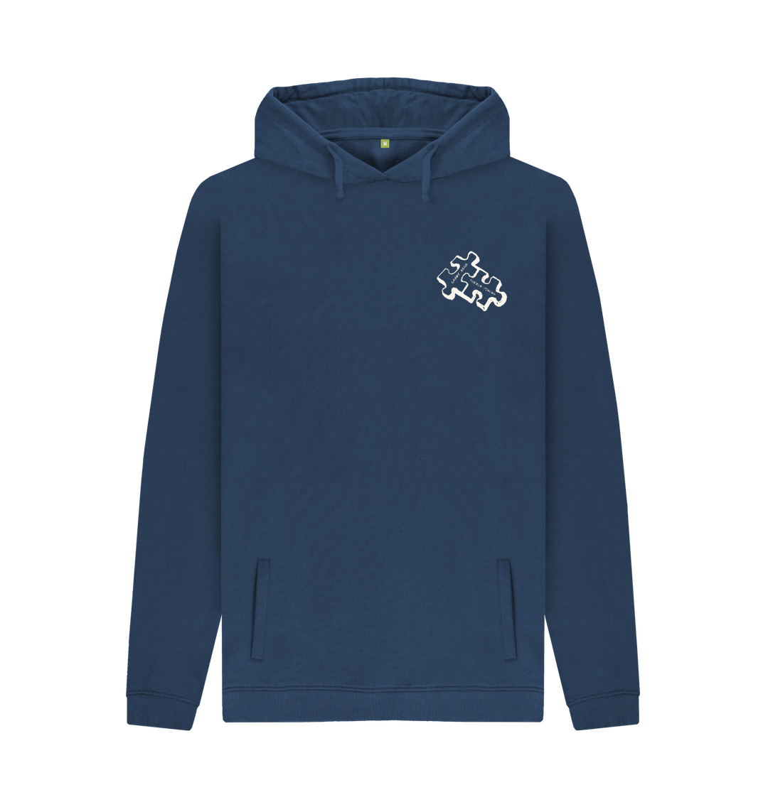 Navy Printed Hoody Front