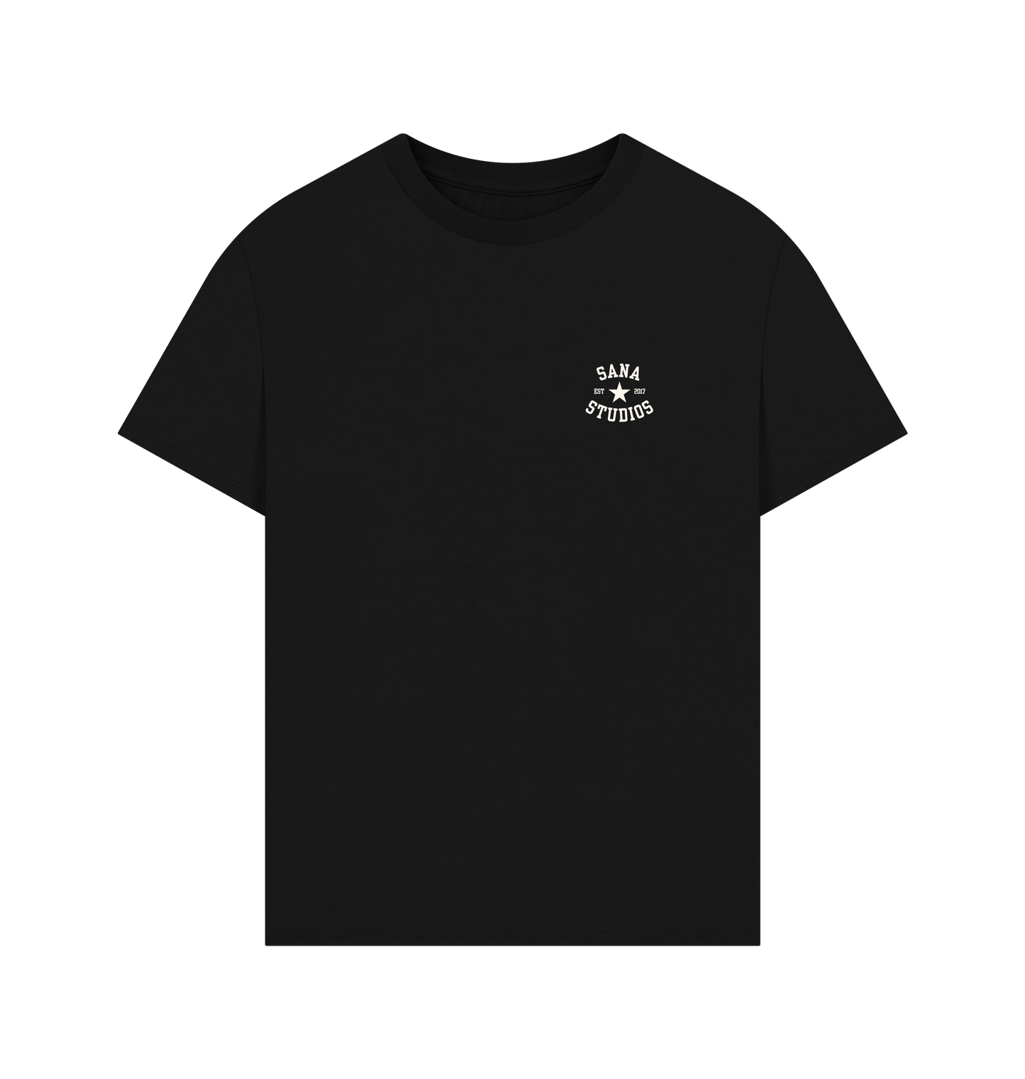 Black Printed T-shirt Front