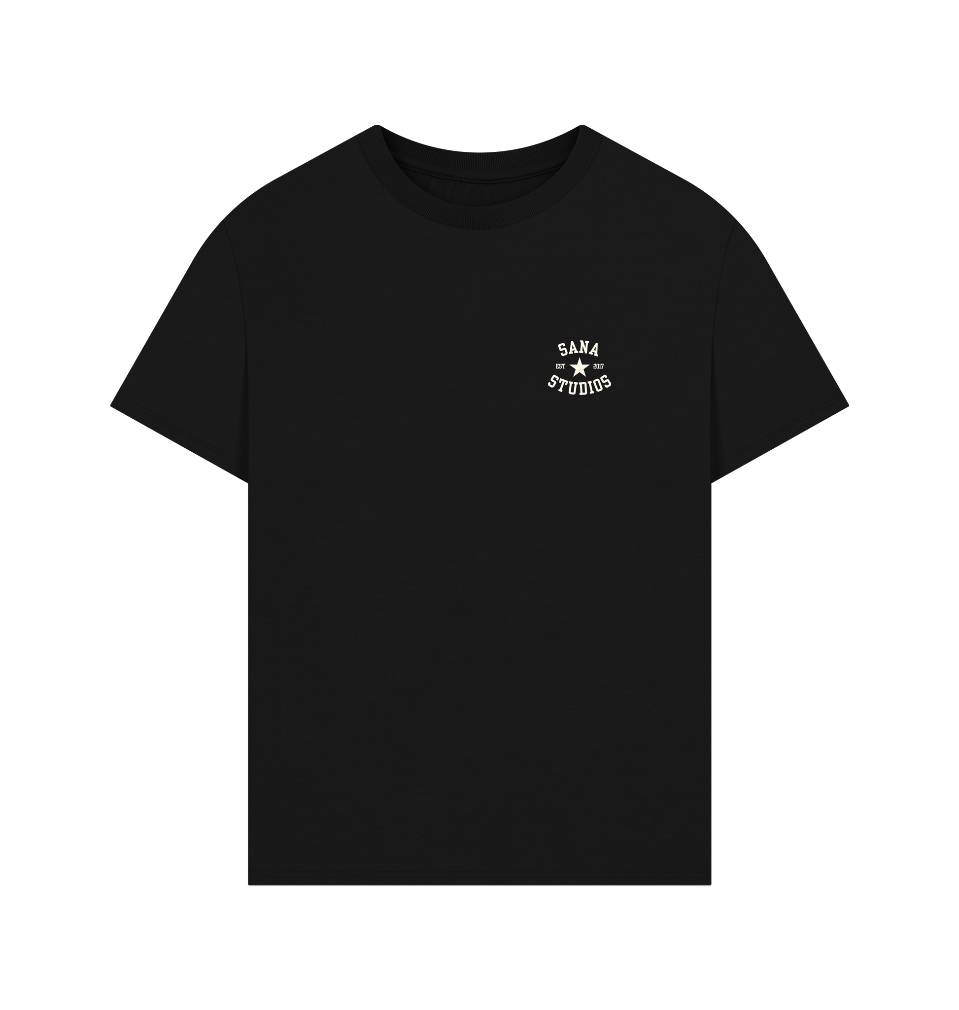 Black Printed T-shirt Front