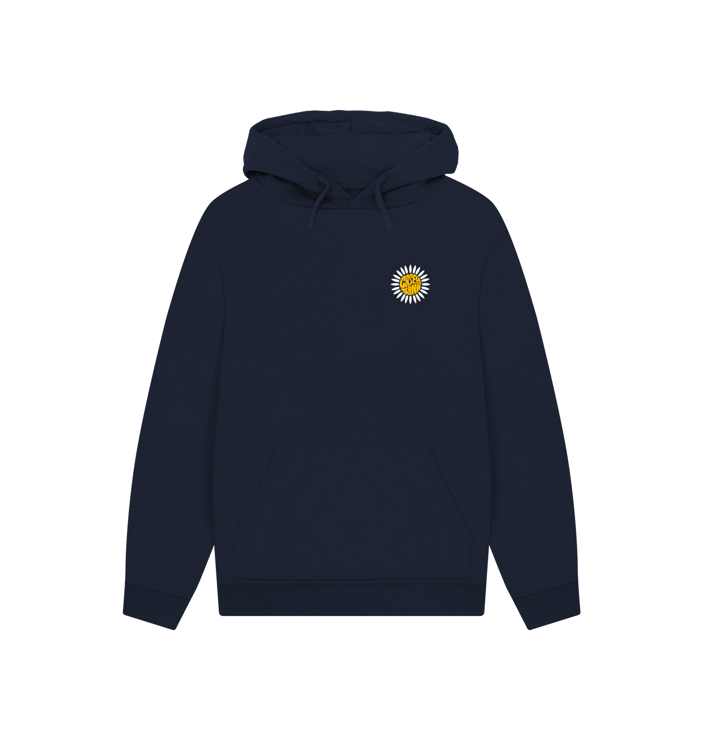 Navy Printed Hoody Front