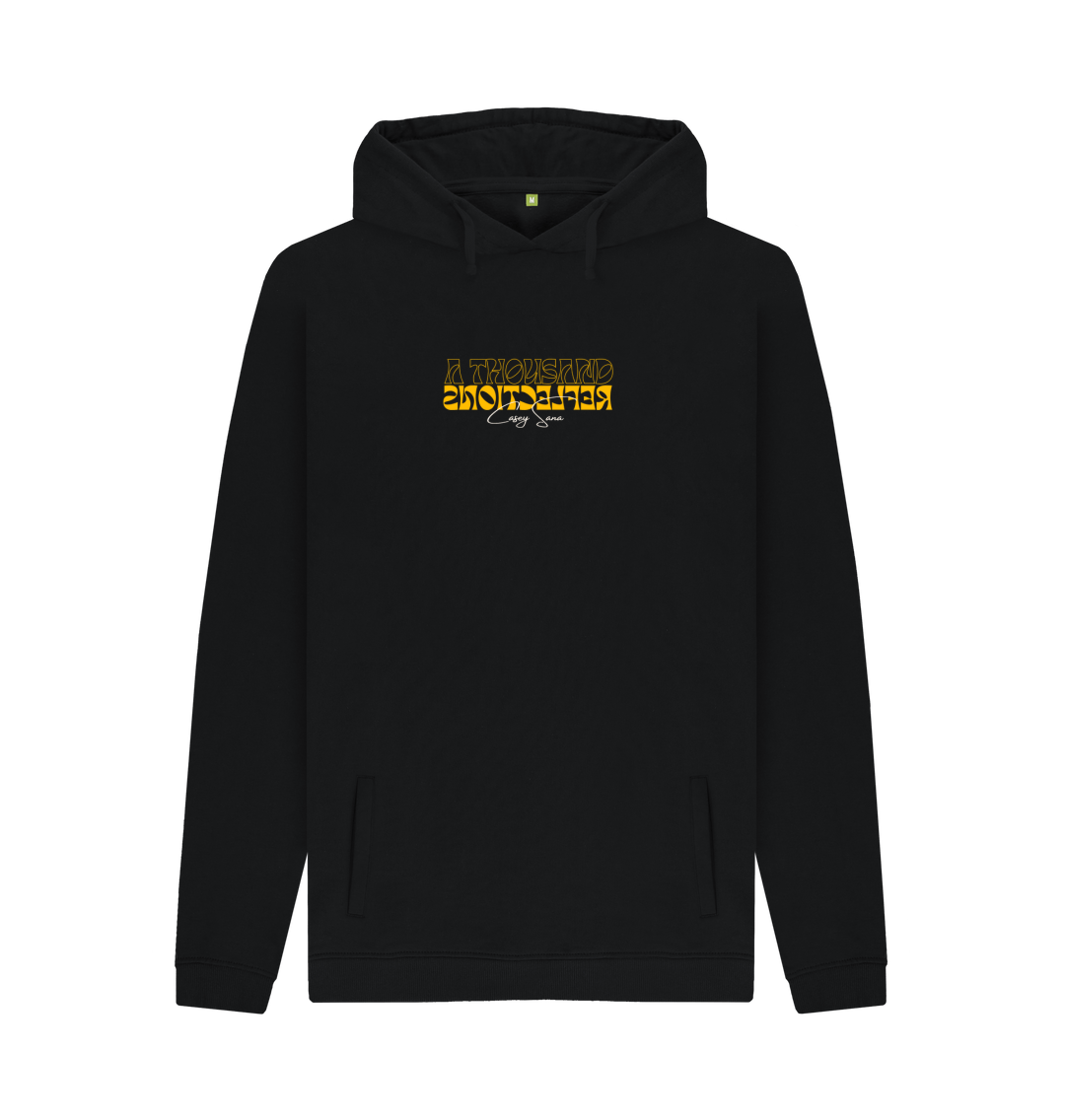 Black Printed Hoody Front