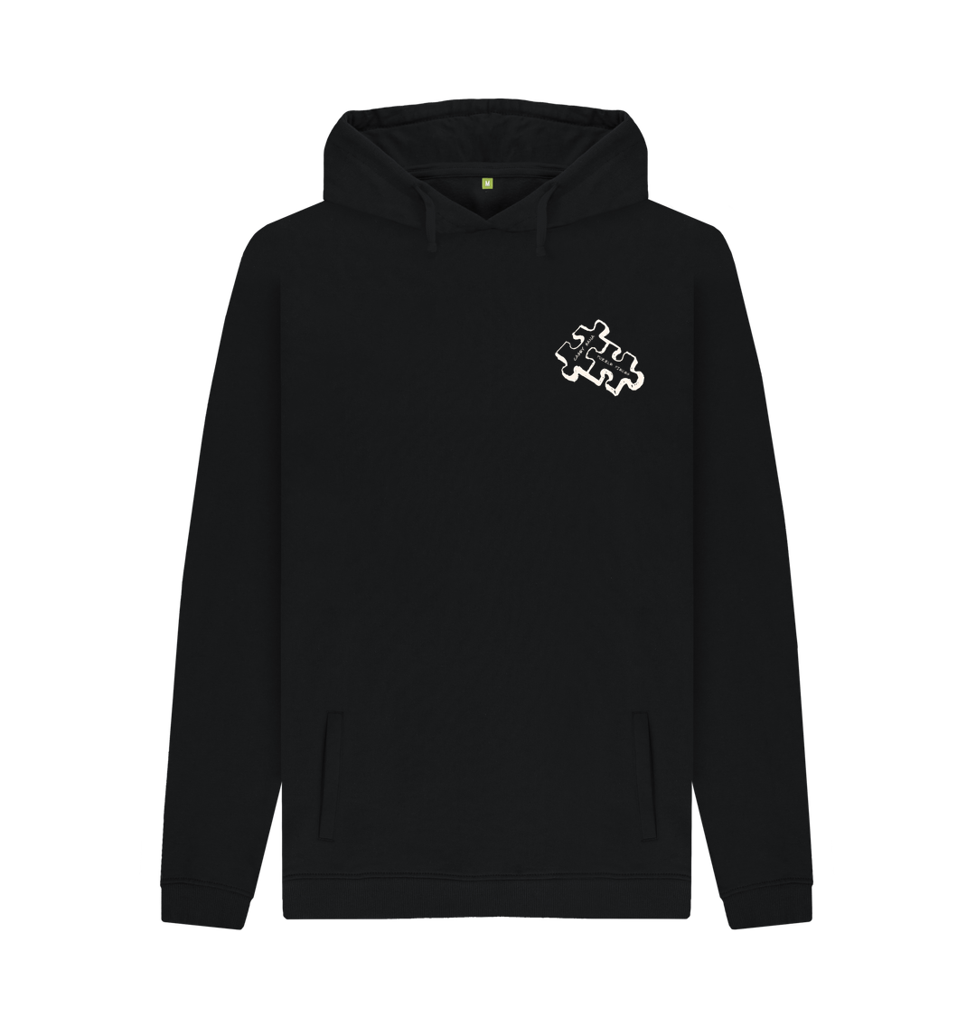Black Printed Hoody Front