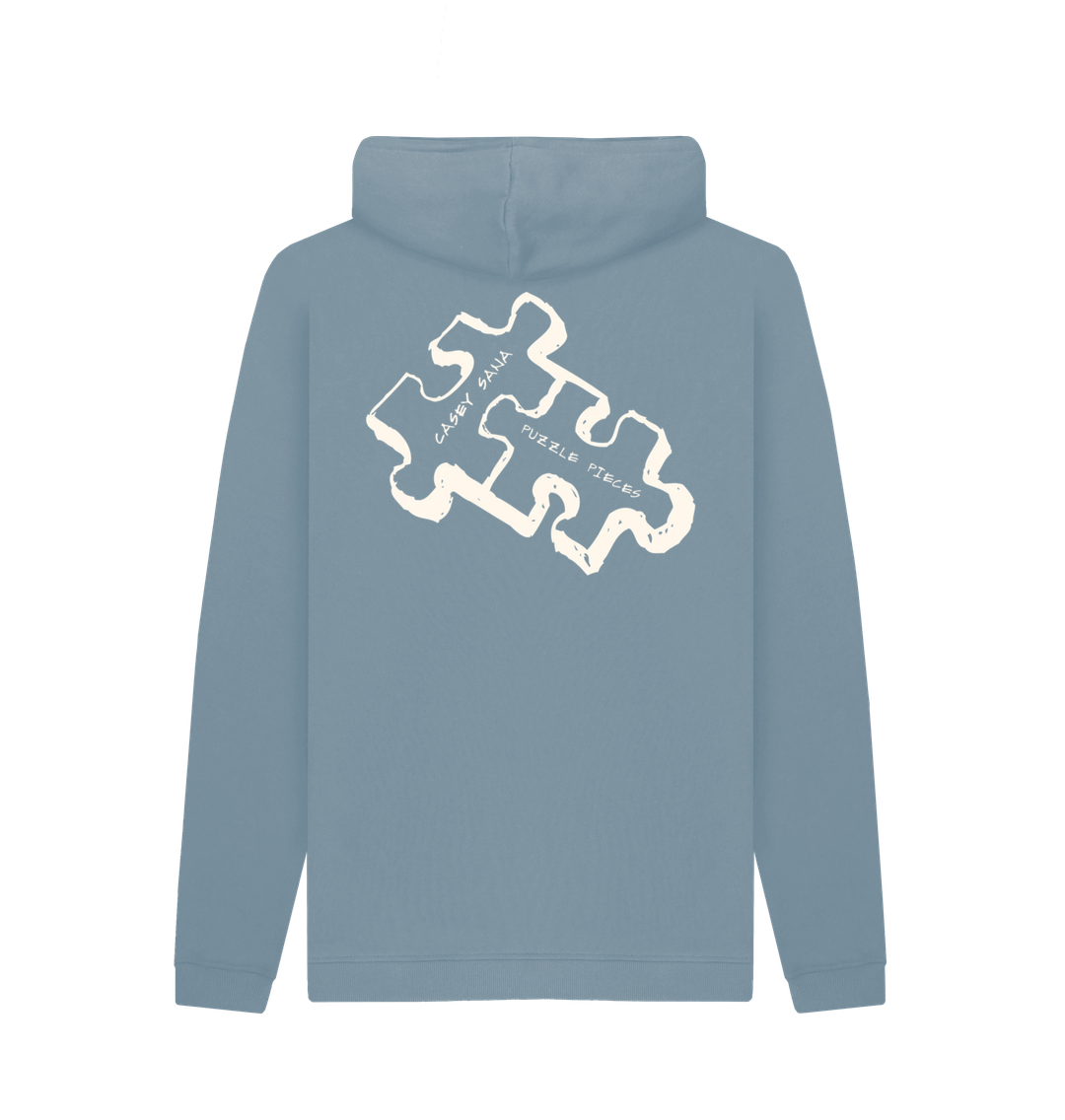 Stone Blue Printed Hoody Back