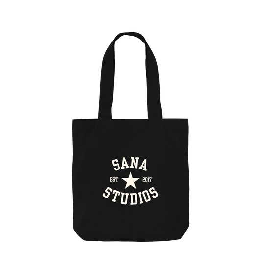 Black Printed Bag Front