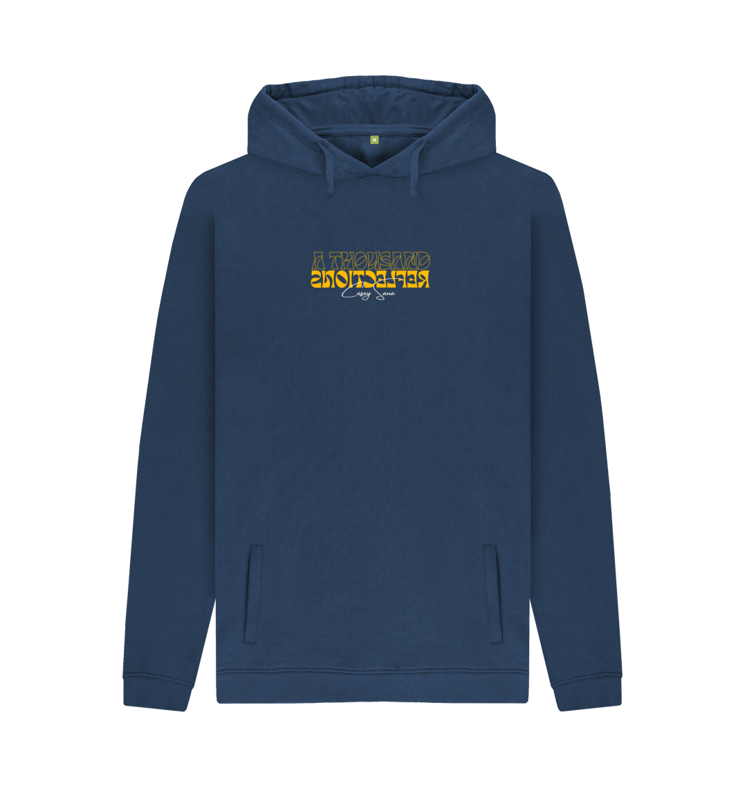 Navy Printed Hoody Front