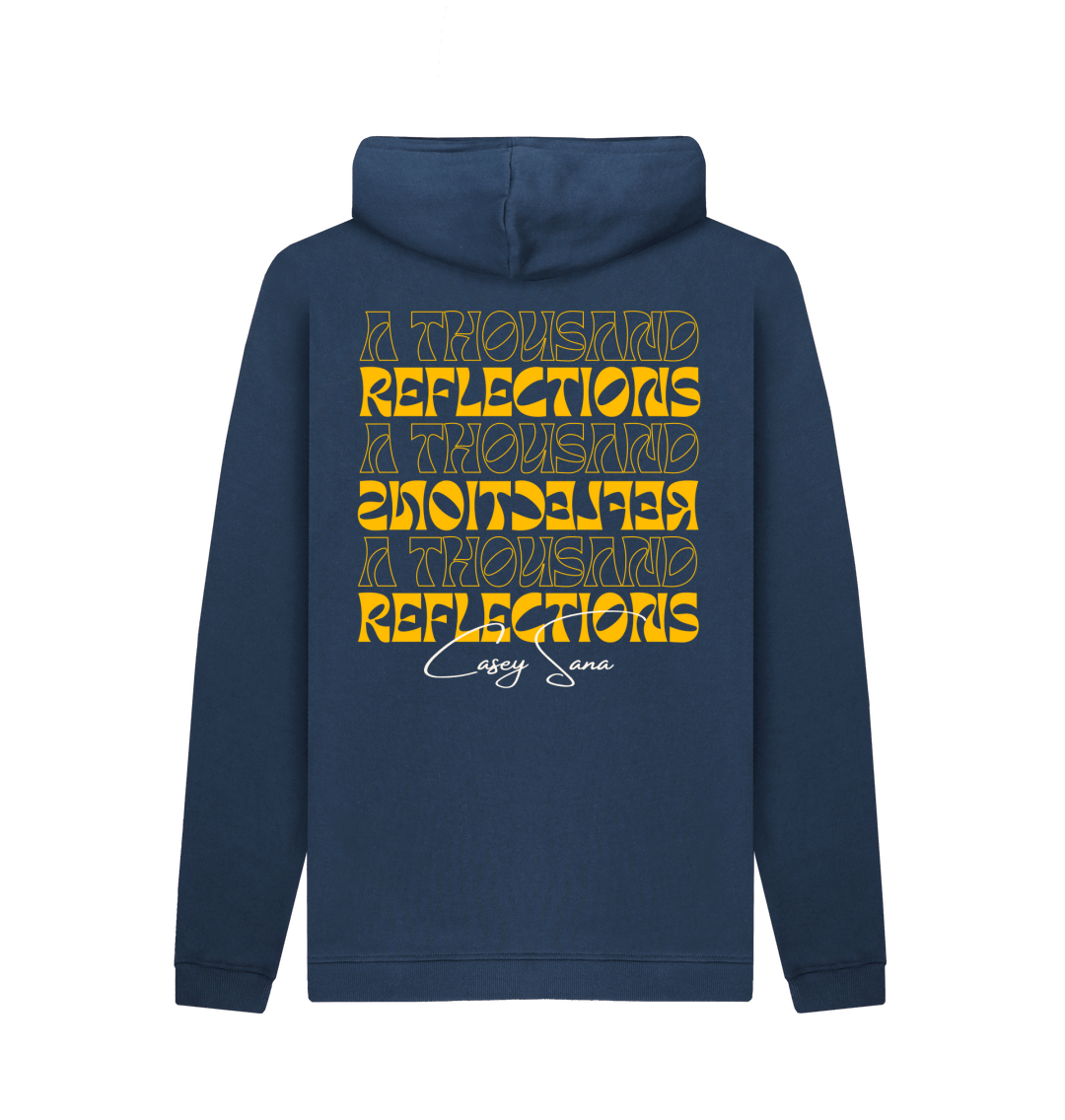 Navy Printed Hoody Back