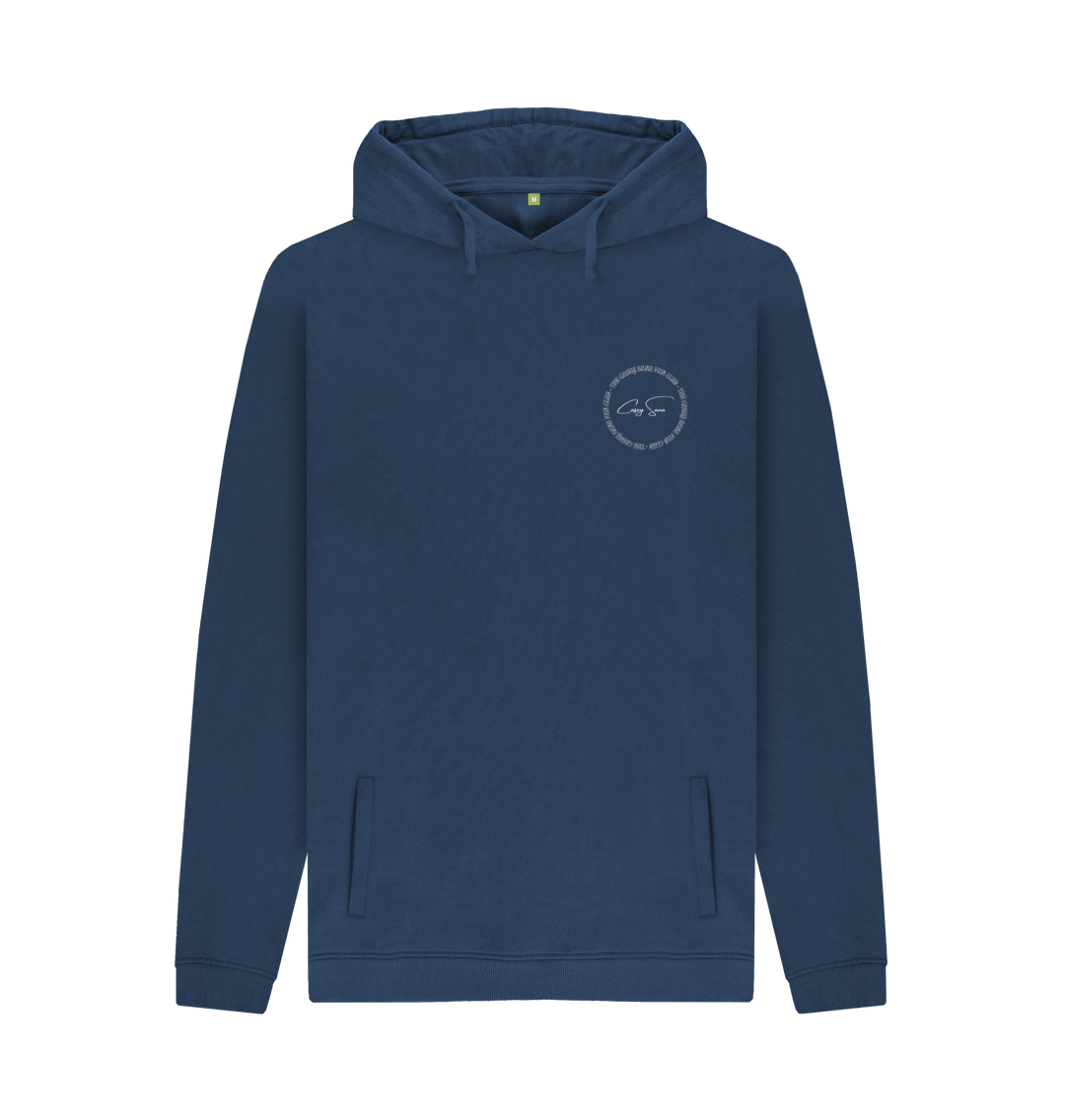 Navy Printed Hoody Front