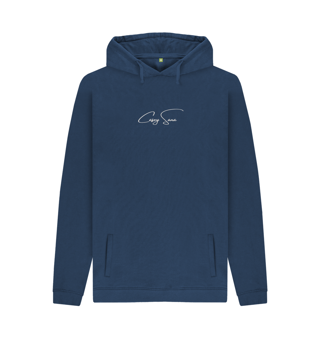 Navy Printed Hoody Front