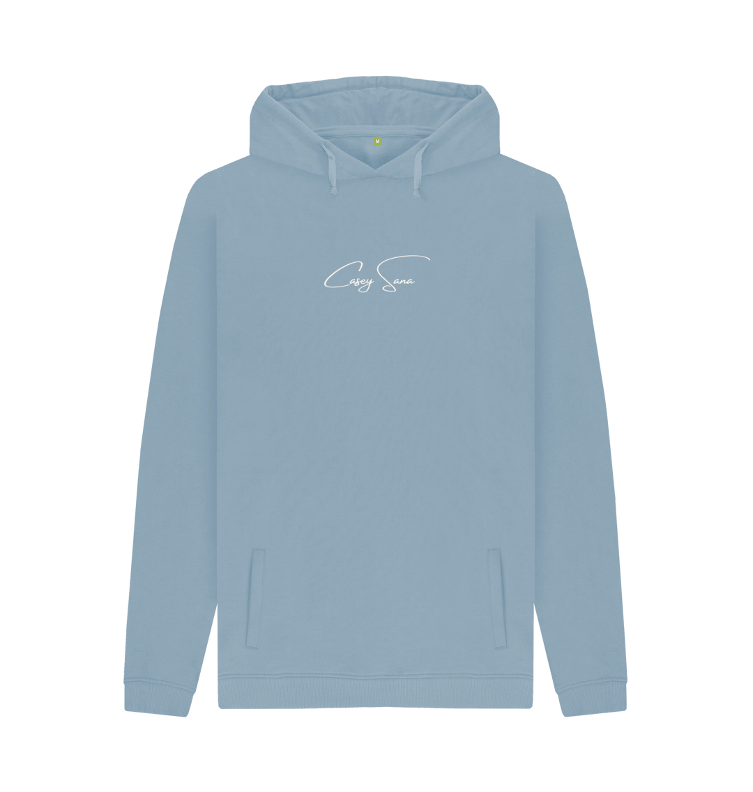 Stone Blue Printed Hoody Front