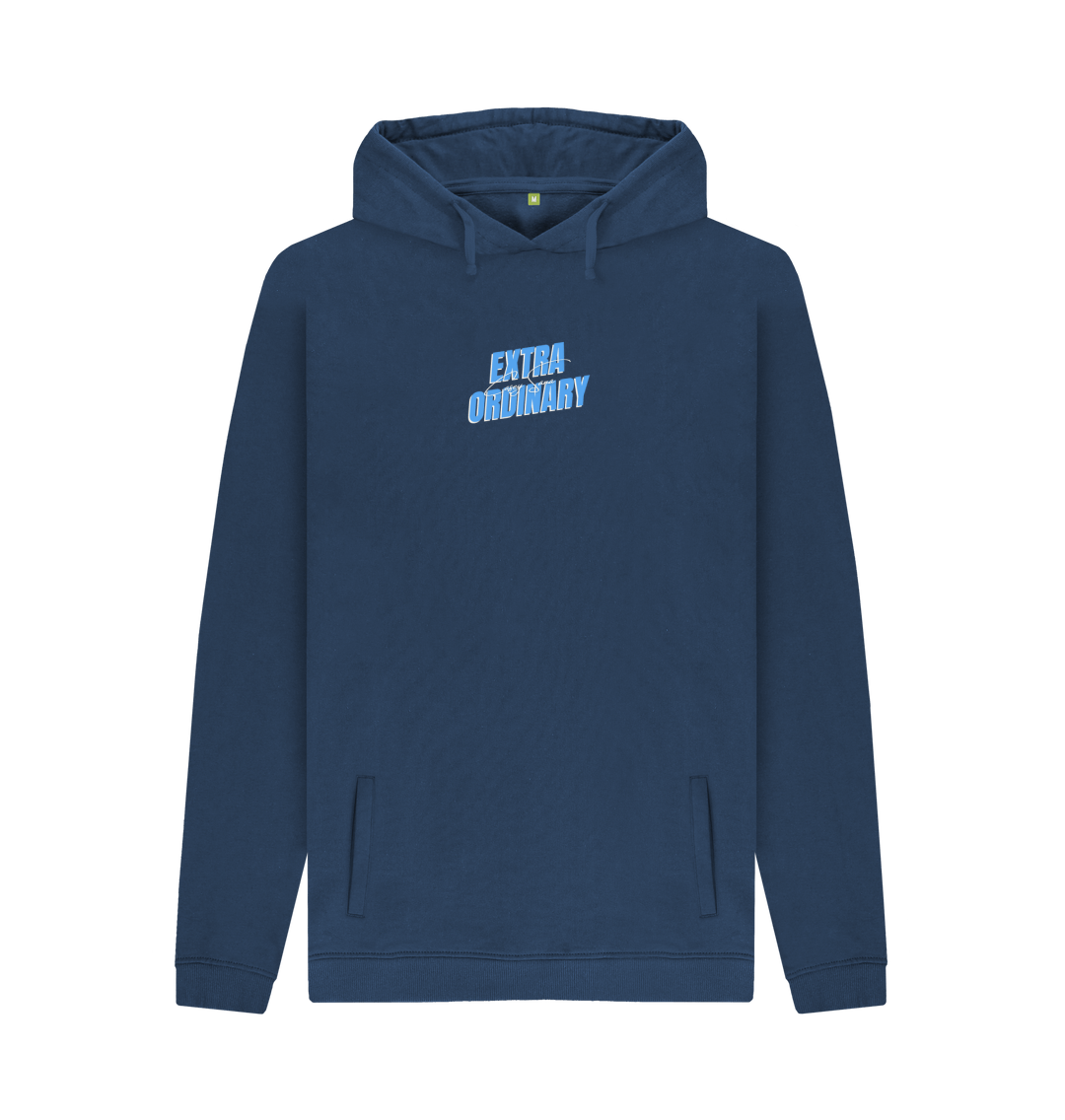 Navy Printed Hoody Front
