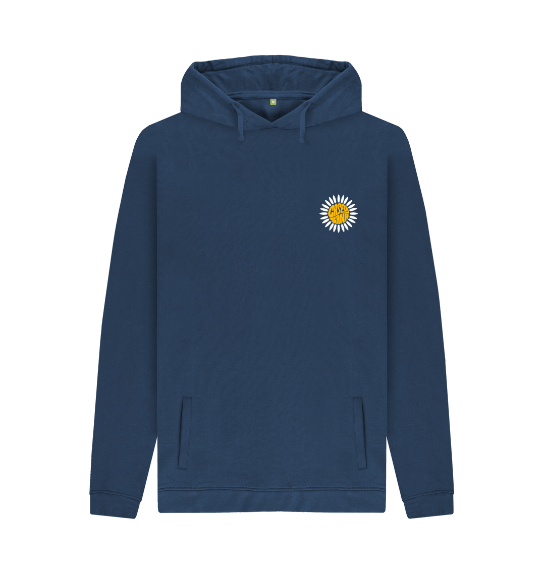 Navy Printed Hoody Front
