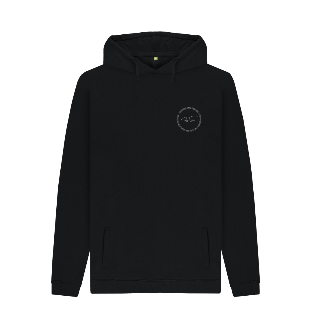 Black Printed Hoody Front