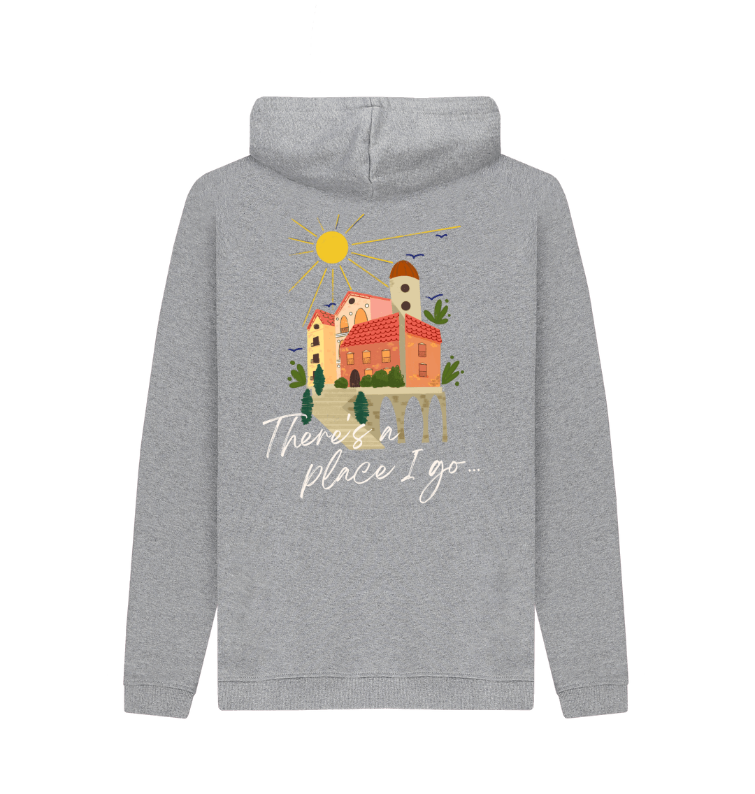 Light Heather Printed Hoody Back
