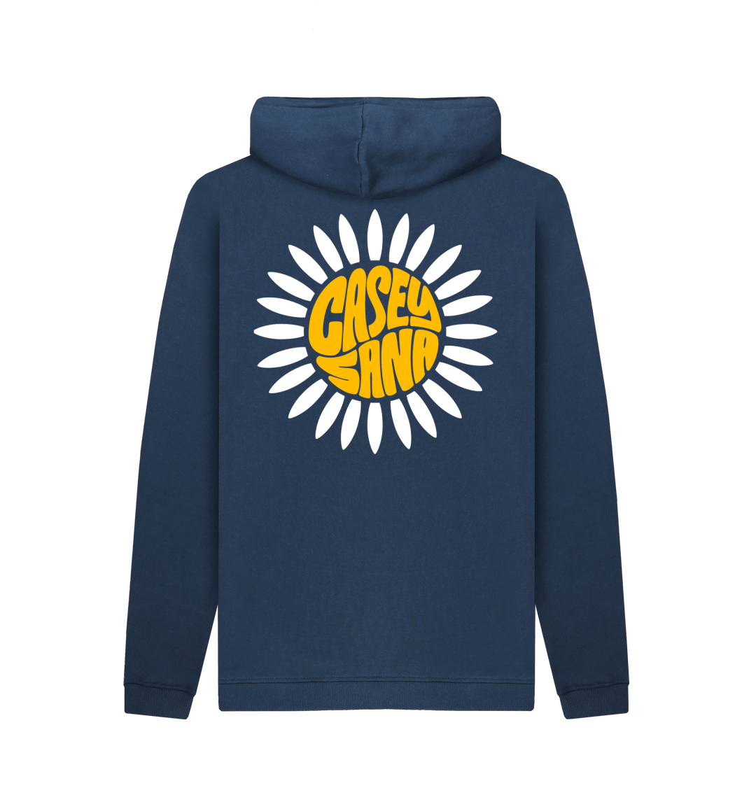 Navy Printed Hoody Back