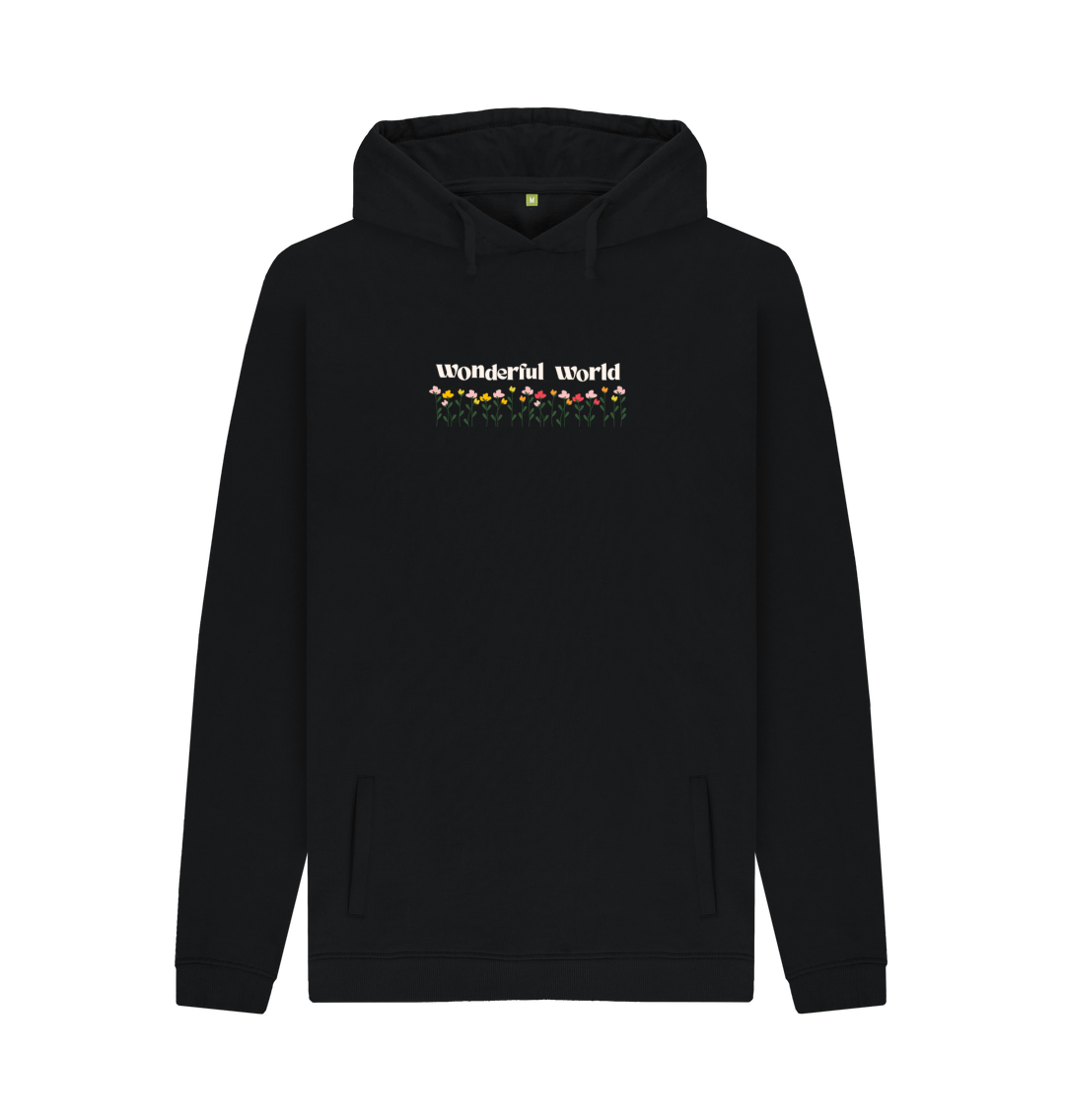 Black Printed Hoody Front