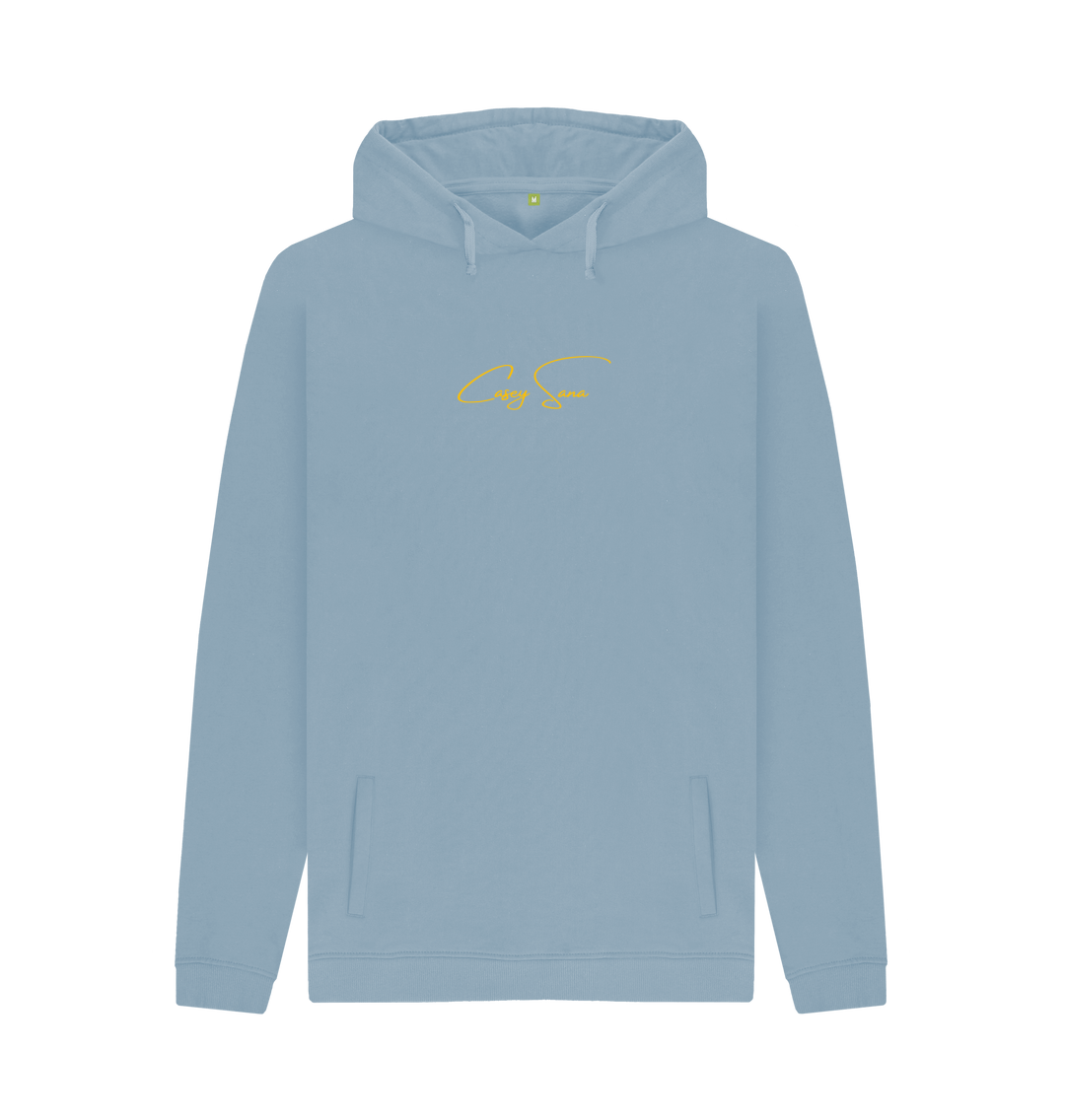 Stone Blue Printed Hoody Front