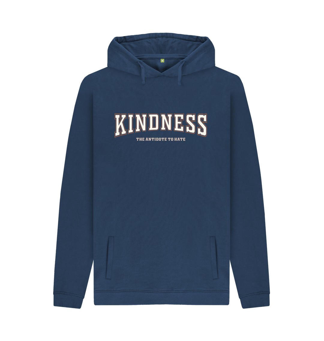 Navy Printed Hoody Front