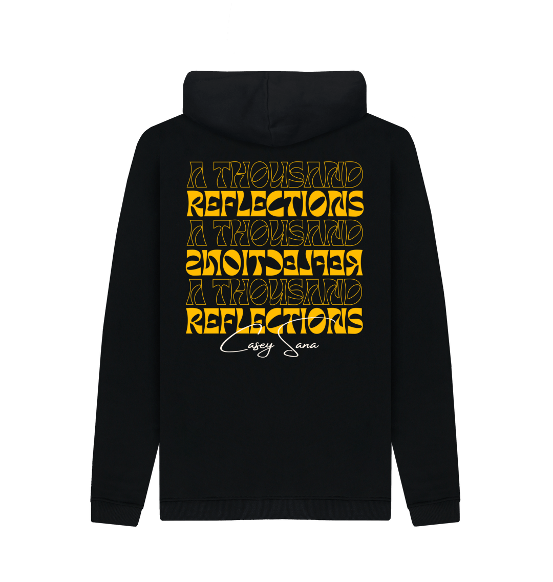 Black Printed Hoody Back