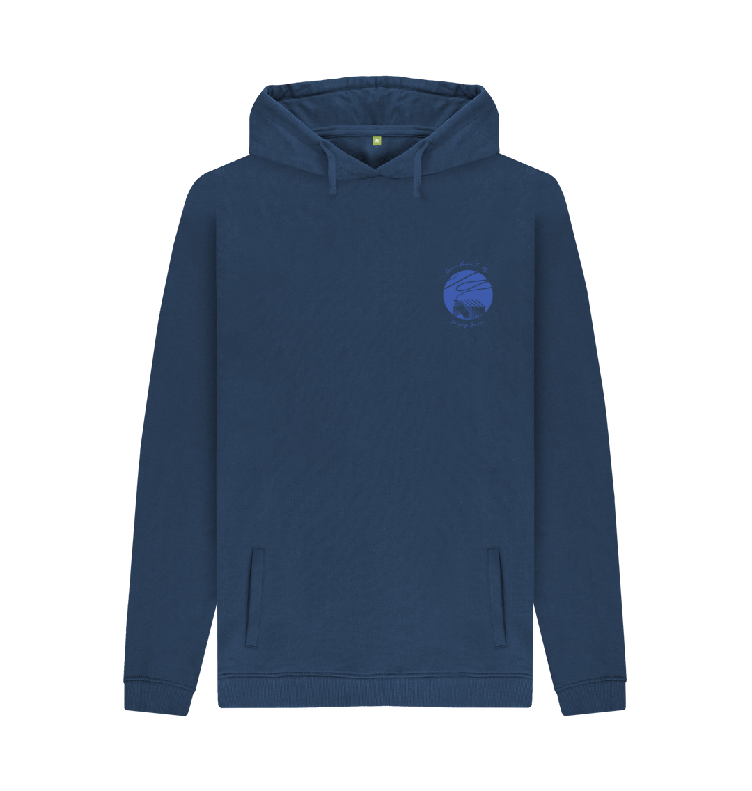 Navy Printed Hoody Front